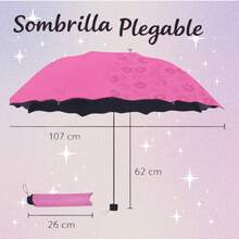 Sombrilla Mágica de Bolsillo – Compacta con Figuras que Aparecen con el Agua - verde menta - Ver 4