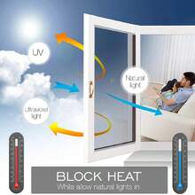 Multi-Size One Way Silver Mirror Window Film Heat Control UV Block Privacy Home Office - 1PC - View 3