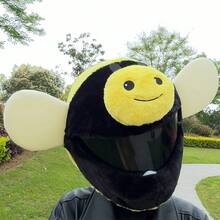 New Cute Bee Plush Helmet Cover Anti-Scratch Warm Helmet Protector For Full & Modular Helmets - Yellow - View 6