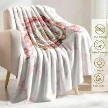 Our Lady Of Guadalupe Pink Bow Frame Flannel Blanket Super Soft Warm Cozy Throw For Bed Sofa Travel Ideal Gift For Feminine Catholic Fans Girlfriend Colorful Design, Super Soft Flannel Printed Blanket,As Birthday Gifts, Family, Wedding, Souvenir Blankets, Polyester Blankets Suitable For All Seasons, Washable, Machine Washable, Lightweight, Breathable, Comfortable, Warm, Unique, 280gsm For Him, Her Personalized Ideal Gifts For Her, Him, Perfect Nap, Camping, Travel, Home, Daily Life, Office Decoration, Birthday, Anniversary, Valentine's Day, Thanksgiving, Christmas, Halloween, Mother's Day, Father's Day, Wedding, New Year Gifts ,Sofa,Bed,Car,Bedroom,Living Room,Office, Outdoor Camping, Beach,Wall Decoration - Multicolor - View 4