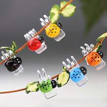 30pcs/20pcs/10pcs Ladybug Orchid Clips, Multi-Functional Clips For Climbing Plants, Orchids And Vines, Ladybug Plant Clips, Orchid Support Clips, Vine Clips, Plant Clips For Supporting Flowers, Orchids, Vines (Mixed Colors, 30pcs/10pcs) - Multicolor - View 1