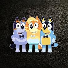 Bluey Hình dán hoạt hình dễ thương cho thân xe, hình dán chú chó Brui, hình dán xe điện, hình dán bảo vệ hành lý khỏi trầy xước. - Nhiều màu - Xem 6