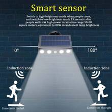 1/2pcs Black Shell Motion Sensor Outdoor Wall Light, Fake Surveillance Solar Powered Light With Light Sensor, Detachable Portable Outdoor Camping Lamp, Adjustable Height Outdoor Pathway Light, Built-In Button Switch, 3 Lighting Modes, Minimalist Stylish Floodlight With 270 Degree Illumination - white light - View 5