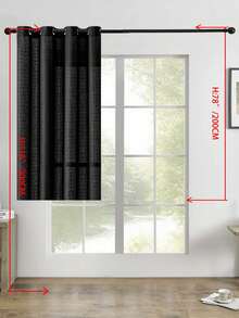 Bộ 1/2 rèm cửa giả vải lanh, rèm cửa sổ mỏng nhẹ có kết cấu, rèm cửa sổ giả vải lanh cho phòng khách và phòng ngủ, rèm cửa mỏng nhẹ có kết cấu, rèm cửa sổ hiện đại giả vải lanh có kết cấu cho phòng khách và phòng ngủ, trang trí nhà cửa. - màu đen - Xem 28