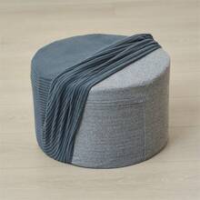 1pc Round Footstool Cover, Elastic Full Wrap Footrest Cover, Anti-Dirty Footstool Chair Seat Cushion Cover For Living Room & Bedroom - Multicolor - View 5