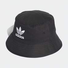 Adidas 男女通用时尚复古运动遮阳休闲渔夫帽，AJ8995 - 黑色 - 查看 8