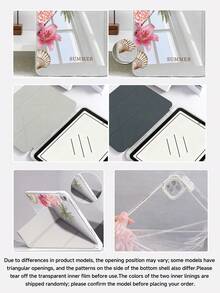 Ốp lưng máy tính bảng họa tiết cây dừa và hoa huệ, tương thích với iPad Air 11 inch M3 2025 / M2 2024, Air thế hệ thứ 5 2022, Air 8 2026 (11/13 inch), (A16) 11 inch thế hệ thứ 11 2025, tương thích với Samsung Galaxy Tab, Kindle Paperwhite thế hệ thứ 12 2024. Mặt lưng trong suốt, ốp bảo vệ họa tiết thời trang, chức năng tự động tắt/mở màn hình, bảo vệ bằng túi khí, phù hợp cho cả công việc văn phòng và làm quà tặng. - Nhiều màu - Xem 5