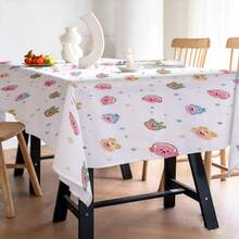 1pc Cute Cartoon Animal Print Tablecloth, Fresh Macaron Style Waterproof Dirt-Resistant Tablecloth, Girlish Tea Table Cover - Multicolor - View 15