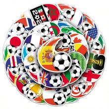 FIFA 50件組足球貼紙套組，可為足球迷裝備增添國家隊色彩，運動賽事主題貼紙，可用於裝飾汽車與電腦，可收藏球迷貼紙，適合節日派對裝飾 - 彩色 - 查看 8