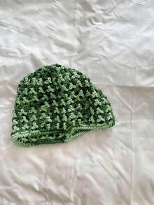 1 pièce Chapeau tricoté fait main, style mode décontracté Y2K, couleur contrastée, aéré et creux. Convient pour la sortie, la photographie, le port quotidien, chapeau de seau, été, plage - creux - Voir 16