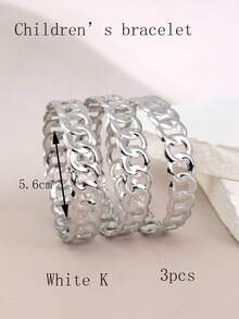3pcs Luxury Minimalist Niche Design Popular Versatile Wrap Around Wide Bangle Bracelets - Multicolor - View 8