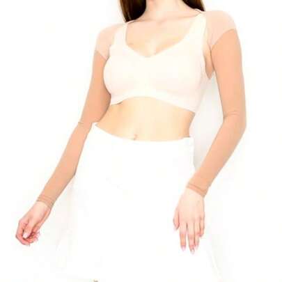 Bolero de golf ajustado a la piel para mujer, con máxima protección UV y ajuste cómodo, mangas largas como capa base