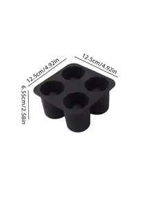 1 Peça Forma de Gelo Quadrada de 4 Cavidades, Forma de Gelo Criativa com Formato Diferenciado, Forma de Gelo DIY para Copo, Forma de Gelo de 4 Cavidades, Forma de Gelo de Silicone, Forma de Gelo de Barra de Uísque com 4 Cavidades, Forma de Gelo de Silicone com 4 Ranhuras para Xícara de Café, Bebida de Café - Multicolorido - Visão 12
