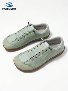 Giày thể thao tối giản kiểu đi chân trần, mũi rộng, thiết kế một quai, unisex, đơn giản và thoáng khí, giày chạy bộ đường mòn thoải mái, phần trên bằng da PU. - màu xanh da trời - Xem 6