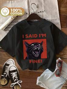 Dam-T-shirts - Svart - Visa 6