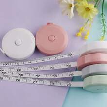 塑料卷尺，自动伸缩服装卷尺，可爱迷你软尺，2米/1.5米，粉色/蓝色/绿色 - 彩色 - 查看 2