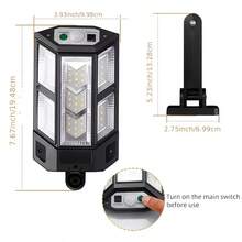 Solar Street Lights Outdoor Waterproof, 43 LEDs Small Solar Parking Lot Lights Dusk To Dawn, 3 Light Modes, Solar Wall Light Wide Angle Motion Sensor And Remote Control For Area Lighting Yard - Black - View 7