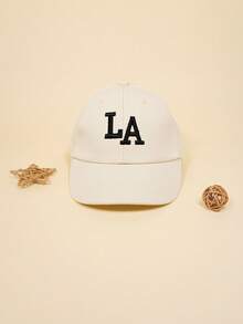 LA Embroidered Baseball Cap - Cute LA Logo Accessory Hat - Suitable For Both Girls And Boys. Suitable For Daily Leisure, Outdoor Play, Birthday Parties, Family Gatherings, And Park Walks. - Multicolor - View 3