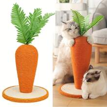 1 pieza Poste rascador para gatos en forma de zanahoria, cuerda de sisal natural, rascador duradero para gatitos, juguete de entrenamiento para proteger los muebles - 40*30 cm - Ver 4