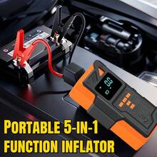 2026 Upgraded 5-In-1 Multifunction Compressor, Heavy Duty Car Jump Starter, Portable Charger, Equipped With 150 PSI Digital Tire Inflator, LED Flashlight - SOS Distress Signal Function, Car Accessories, Emergency Repair Tool! - Air Compressor - View 10