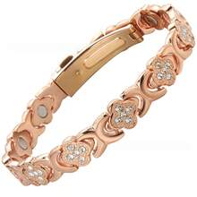Pure Copper Lucky Clover Bracelet For Women Ladies Gift Ultra Strength - Orange - View 7