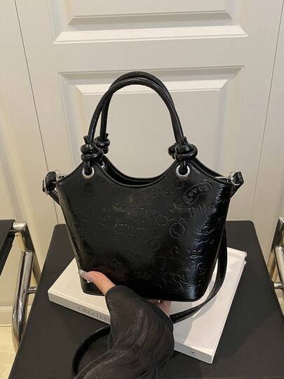 Elegant Women's Crossbody Bag, Large Capacity Fashion Commuter Shoulder Bag, Waterproof And Wear-Resistant Nylon Material, Adjustable Strap, Multi-Functional Compartment Design, Starry Grey High-End Color