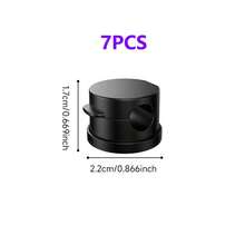 7pcs 360° Rotatable Strong Magnetic Cable Clips, Suitable For Bedside Table, 1-Second Lock Phone Charger Cable, Home/Office/Car/Gaming Console Self-Adhesive Magnetic Cable Clips, Smooth Adjustable - Black - View 8