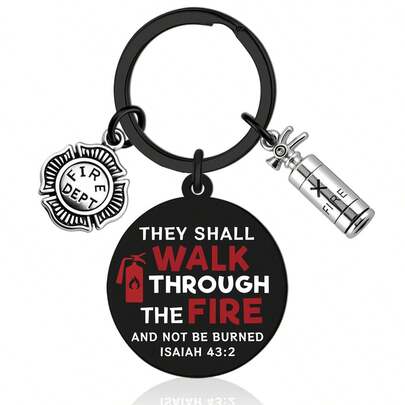 Llavero con la Oración del Bombero, regalo de cumpleaños, Navidad o graduación único y genial para hombres bomberos