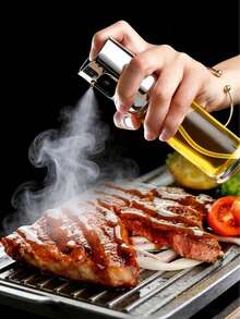 1pc Olive Oil Sprayer, Cooking Oil Bottle, Vinegar Bottle, Air Fryer Oil Sprayer, Suitable For Restaurant, Kitchen Cooking, Frying, Salad, Baking, Grilling, Durable, Easy To Clean, Sturdy, Kitchen Gadget - Transparent - View 6