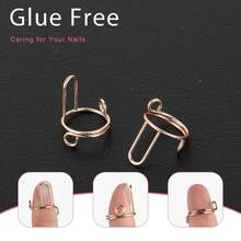 10pcs Adjustable Reusable Nail Rings, Suitable For Nail Art Without Glue, Daily Wear, Fade-Resistant - Multicolor - View 6