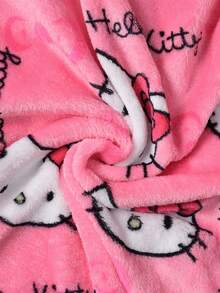 SANRIO 两件套可爱柔软毛绒睡衣，卡通印花加厚绒里长裤+上衣，白色/粉色/黑色/酒红色可选，保暖休闲家居服套装，适合春、秋、冬三季穿着，卡通动漫图案，时尚派对礼物，适合送给朋友、女朋友、情侣，也适合返校、感恩节、新年等节日礼物。 - 粉色 - 查看 6