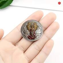 1枚2D平面战士纪念胸针，以文字和剑为主题设计，宗教收藏祈祷礼物，适合耶稣/信徒圣经主题 - A - 查看 3
