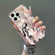 Elegante funda rosa para teléfono, compatible con Samsung, Apple, VIVO, OPPO, , Transsion, ,  y Honor. Fabricada en TPU, ofrece protección contra golpes y caídas. Un regalo ideal para familiares y amigos. - Rosa - Ver 4