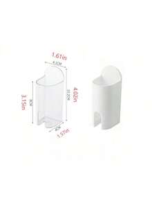 1 pieza Soporte de pared para cepillo de dientes, estante autoadhesivo para cepillo de dientes eléctrico, organizador de baño antideslizante y ajustable, ahorro de espacio adecuado para decoración de baño de plástico moderno en el hogar - Multicolor - Ver 7