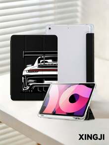 1个黑白汽车轮廓图案平板电脑保护套，兼容iPad 10.2英寸第十代（A16）/ 11英寸第十一代（2025款）、iPad Pro 11英寸（2021/2020款）、Galaxy Tab A8 10.5英寸（2022款）、Matepad 10.4英寸/Tab，内置笔槽，防摔，带支架，自动休眠/唤醒功能，是馈赠亲朋好友的理想之选。 - 彩色 - 查看 4