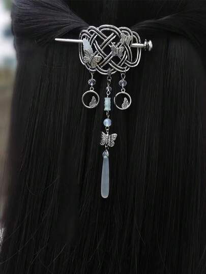 1 chiếc kẹp tóc tua rua mới, thanh lịch và cầu kỳ, phụ kiện đội đầu chụp ảnh bãi biển, phụ kiện tóc phong cách Bohemian cho nữ, kẹp tóc hình bướm lãng mạn tinh tế cao cấp, quà tặng thời trang hàng ngày và dự tiệc.