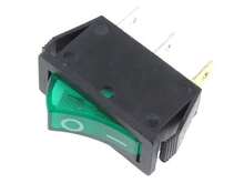 Avant GREEN Luminous OFF-ON Unipolar Rocker Switch 15A - Black - View 2