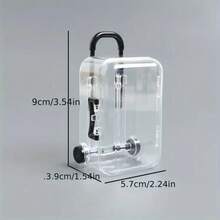 2/1pc Mini Suitcase Jewelry Box, Can Store Earrings, Necklaces, Small Toys, Does Not Include Duck Figurine Shown In Image - Multicolor - View 3
