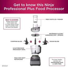 Certified Refurbished Ninja BN601 Professional Plus Food Processor 1000-Peak-Watts With Auto-IQ Preset Programs Chop Puree Dough Slice Shred With A 9-Cup Capacity And A Silver Stainless Finish (Renewed) - Xem 8