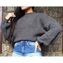 Women's Knitted Sweater - gris grafito - Ver 2