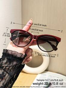 2 Femininos Estilo Olho de Gato, Modelo Casual e Versátil, Perfeitos para o Dia a Dia, Viagens e Festas, com Estojo para Óculos. - Multicolorido - Ver 9