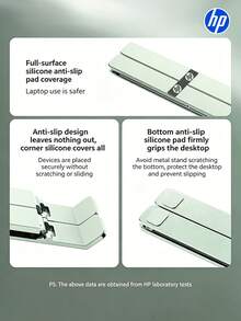 Giá đỡ laptop HP 1 mảnh, có thể gập lại và điều chỉnh, thiết kế treo nâng tản nhiệt, chống trượt. - Xem 9