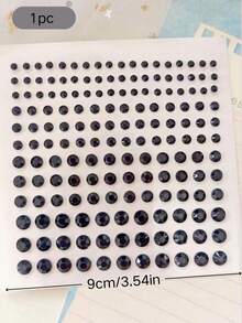 1pc Cool Black Star Rhinestone Face Sticker, Self-Adhesive For Music Festival/Party/Stage Makeup, Atmosphere-Creating Photo Prop,Concert Look,Face Gems - Multicolor - View 7