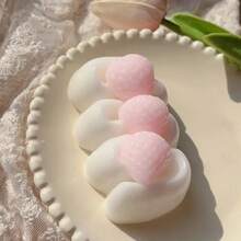 1PC Squishy Strawberry Canelé Cake Mud Feel Silicone Slow Rising Stress Relief Toy Pinch Decompression Office Desk Gift - Multicolor - View 7