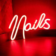 1pc Nails Neon Light Sign, USB Or Battery Powered, Nail Neon Light Sign, Fragrance-Free, Suitable For Nail Salons, Beauty Rooms, Bedrooms, Hair Salons, Indoor And Outdoor Use, Bars, Valentine's Day, Children's Day, Mother's Day, Christmas And Other Holidays Decoration, Perfect Gift For Birthday And Christmas - White - View 19