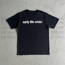 Nettspend Early Life Crisis Heavy Cotton Tee Shirt - Nettspend Early Life Crisis Tshirt_7007400418 - Black - View 1