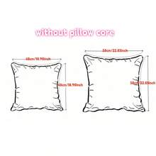 1 vỏ gối trang trí thêu hoa, kiểu dáng cung điện châu Âu cổ điển, hình vuông. - Nhiều màu - Xem 2