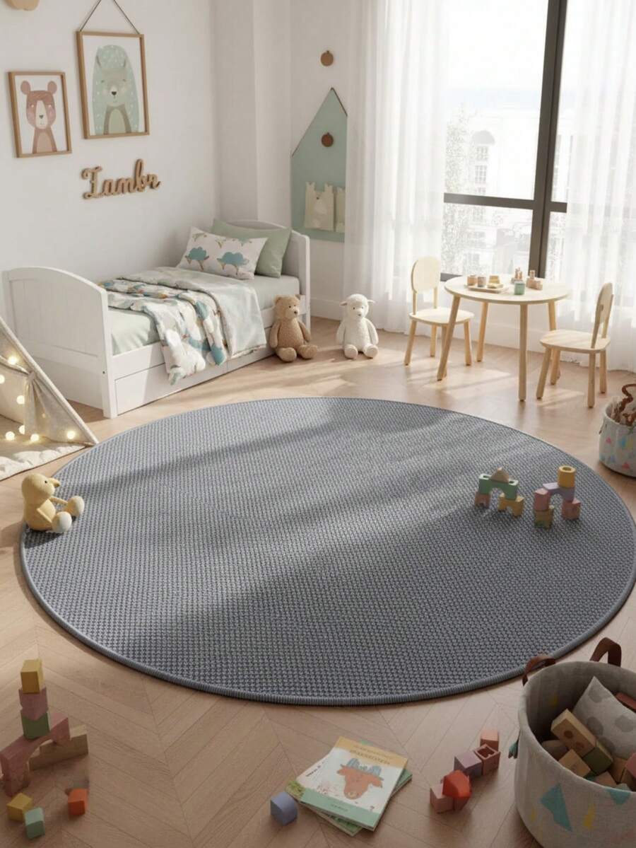 1pc Gray Pineapple Circle Rug, Modern Luxury Style, Pet-Friendly Carpet, Suitable For Spring/Summer Indoor Use, Decorative Rug, Bedroom Decor, Small Rug, Carpet, Home Decor, Living Room Rug, Living Room Small Rug, Bedroom Rug, Living Room Home Decor, Outdoor Rug, Washable Rug - Multicolor - View 1