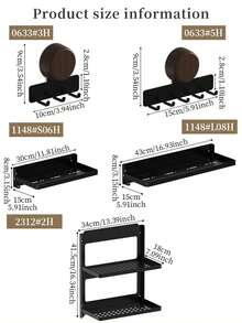 1 pieza Estante de almacenamiento de cocina montado en la pared con ganchos - Fácil de ensamblar, diseño plegable, para almacenar utensilios, especias, cuchillos, espátulas y cucharones, estante de almacenamiento ahorra espacio para la cocina y el comedor - Organizador de cocina y estante de almacenamiento de estructura de metal resistente - Estante de almacenamiento - Ver 8