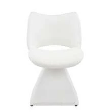 Comfortable Swivel Chair In Black, Modern High-Back Chair Made Of Synthetic Leather, Ideal For Dining Rooms, Home Offices And Living Rooms. - 白色 - 查看 1